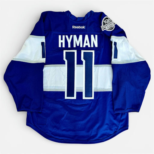 2016-17 Zach Hyman Toronto Maple Leafs Set 1 Centennial Classic Game-Worn Jersey 